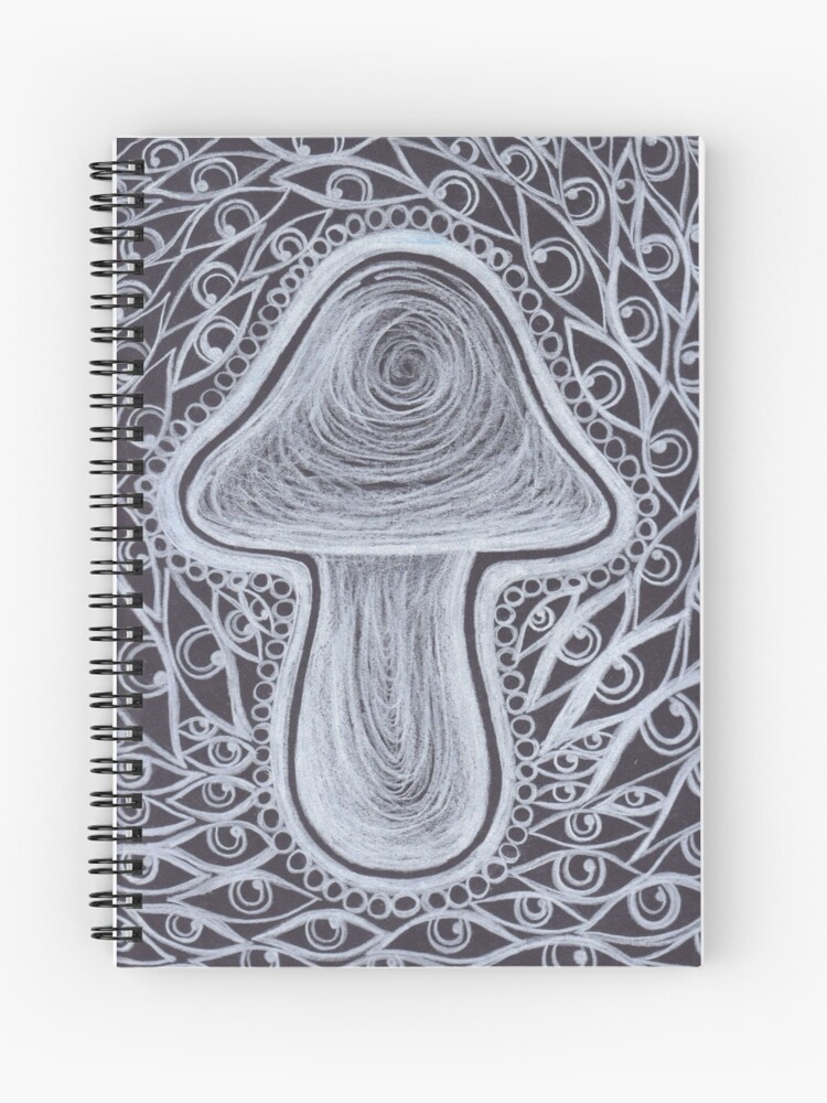 Trippy Mushroom Spiral Notebook By Artbymeganbrock Redbubble