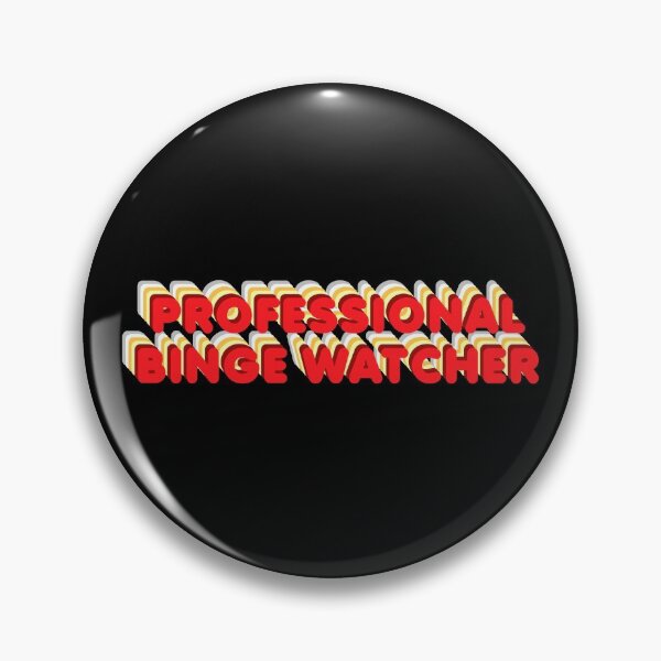 Item preview, Professional Binge Watcher – Minimalist Retro Pastel Red Text designed and sold by The Green Corner.