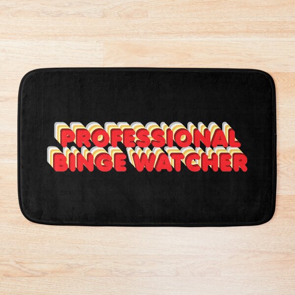 Item preview, Professional Binge Watcher – Minimalist Retro Pastel Red Text designed and sold by The Green Corner.