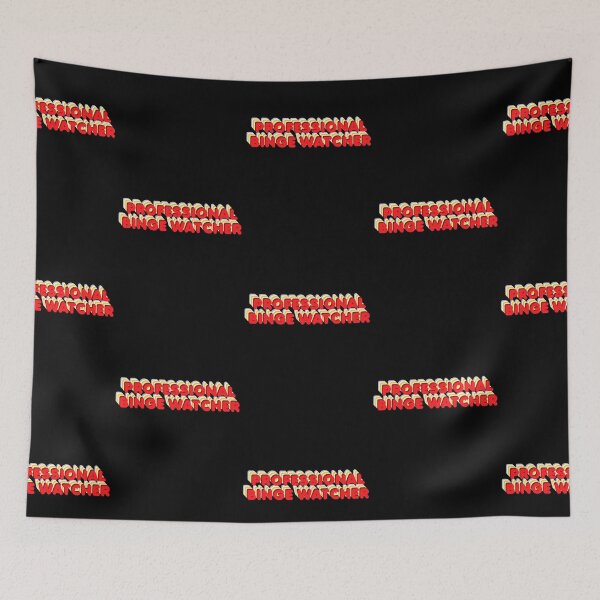 Item preview, Professional Binge Watcher – Minimalist Retro Pastel Red Text designed and sold by The Green Corner.
