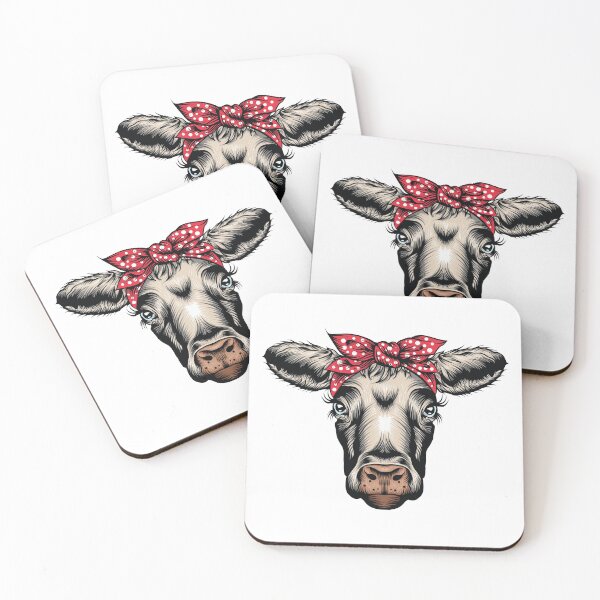 Item preview, Cow With Red Bandana Illustration designed and sold by Pixeo.