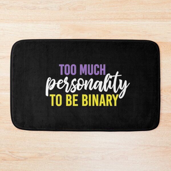 Item preview, Too Much Personality To Be Binary - Enby Pride - Brush Lettering designed and sold by UBUCO.