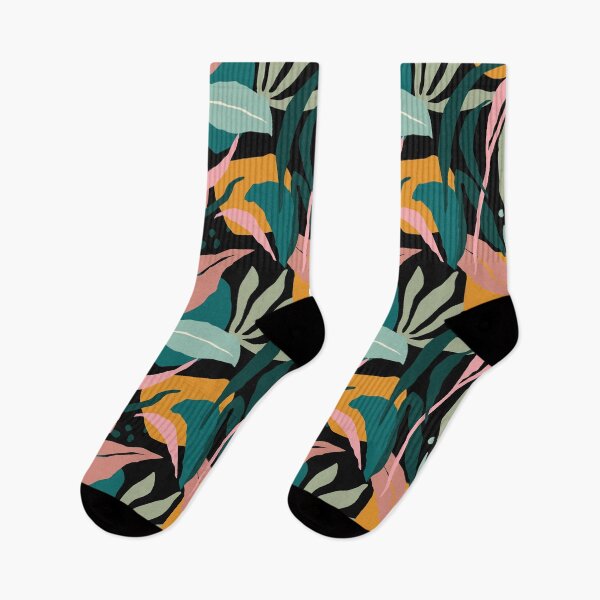 Item preview, Floral pattern colorful leaves mask  designed and sold by Crocozen.