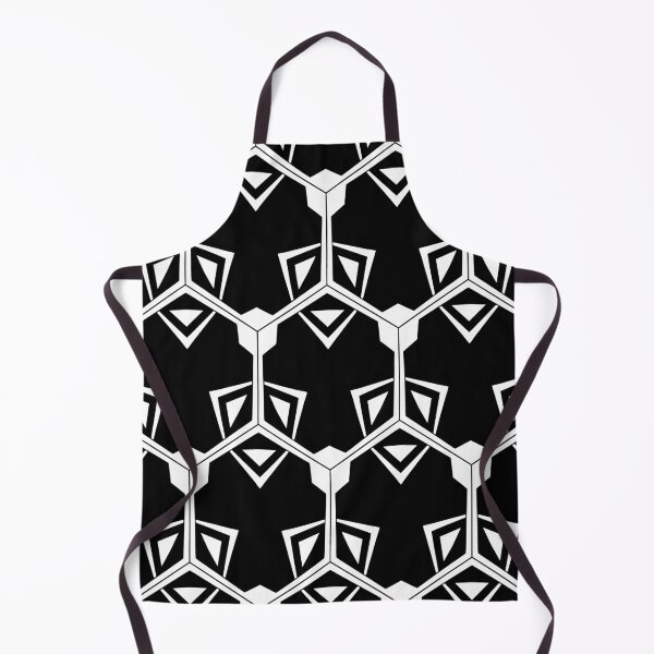 Item preview, Isotopic Absract Hexagon Cube Tesselating Tiles White on Black designed and sold by NoMatterLab.