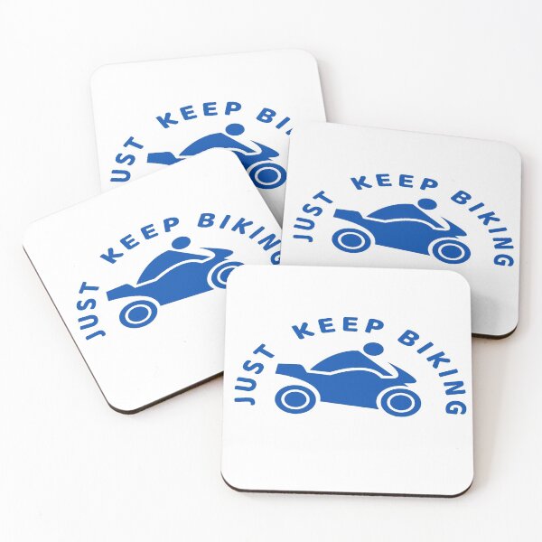 Item preview, Just Keep Biking Motorcycle In Blue designed and sold by Indra Agrawal.