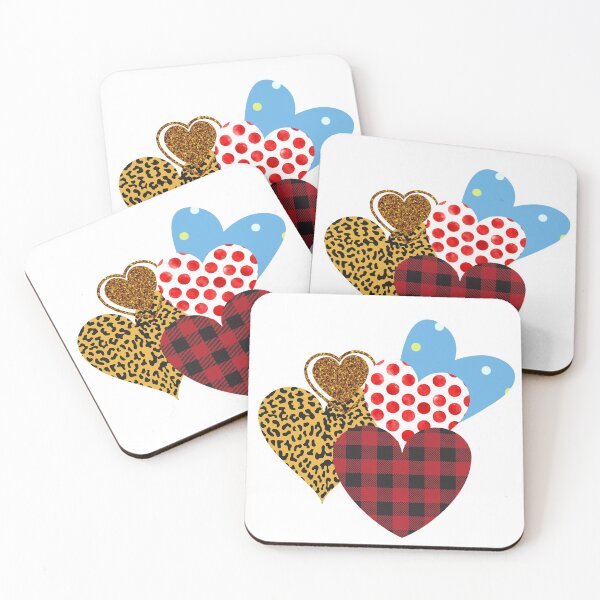 Item preview, Valentines Hearts Plaid, Leopard, Glitter Polca Dots designed and sold by joanaoberg.
