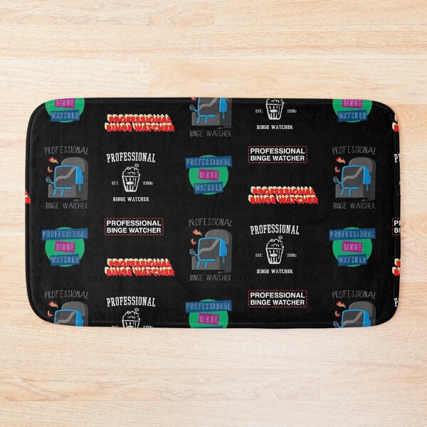 Item preview, Professional Binge Watcher Sticker Pack – Varsity Retro TV Pizza 90s designed and sold by The Green Corner.