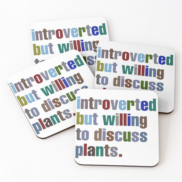 Item preview, Introverted but willing to discuss plants - colorful letters designed and sold by el000.