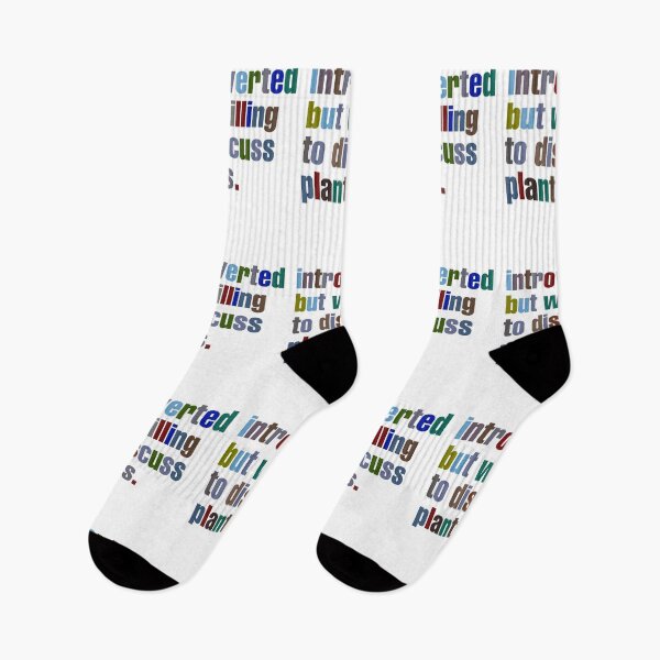 Item preview, Introverted but willing to discuss plants - colorful letters designed and sold by el000.