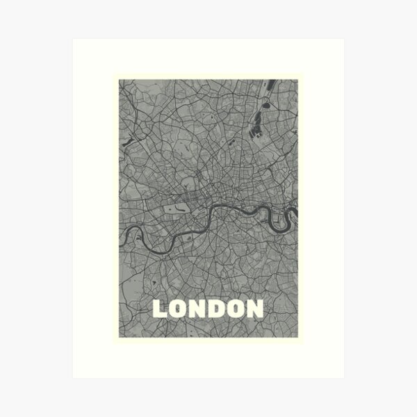 Item preview, London Map designed and sold by Akos Akos.