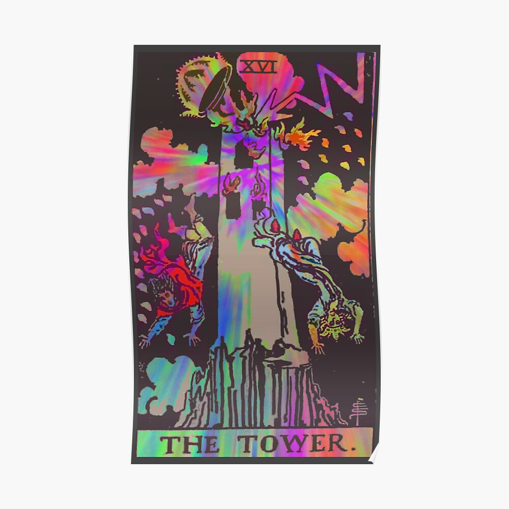 Der Turm Tarot Card große Geheimnisse Rider Waite Qualität Kühlschrankmagnet 