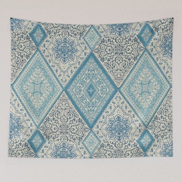 Item preview, Majestic blue wallpaper pattern designed and sold by astrunb5.