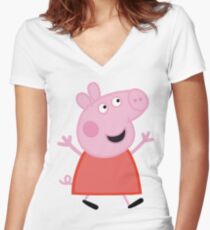 Peppa Women's Fitted V-Neck T-Shirt