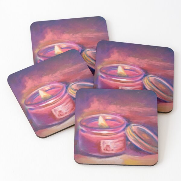 Item preview, Pink Purple Candle Painting designed and sold by Life Is Beautiful.