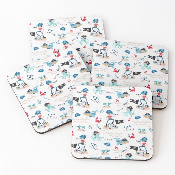 Item preview, King of Pirates GOTS Cotton Jersey - white designed and sold by jwebmarket.