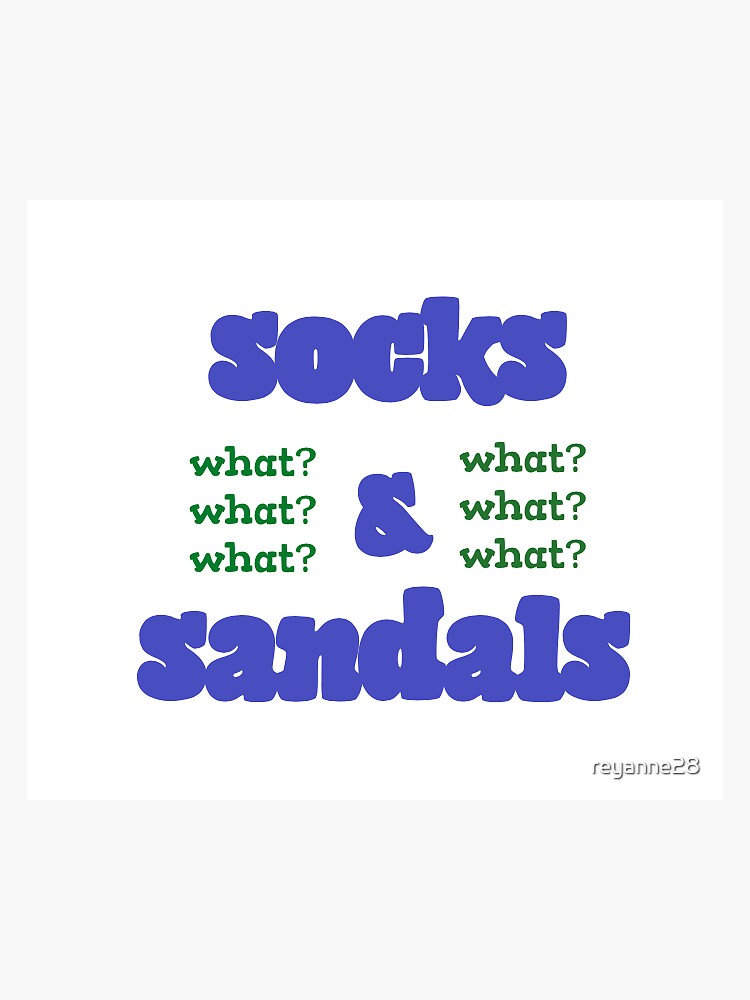 "Socks And Sandals sticker" Sticker for Sale by reyanne28 Redbubble