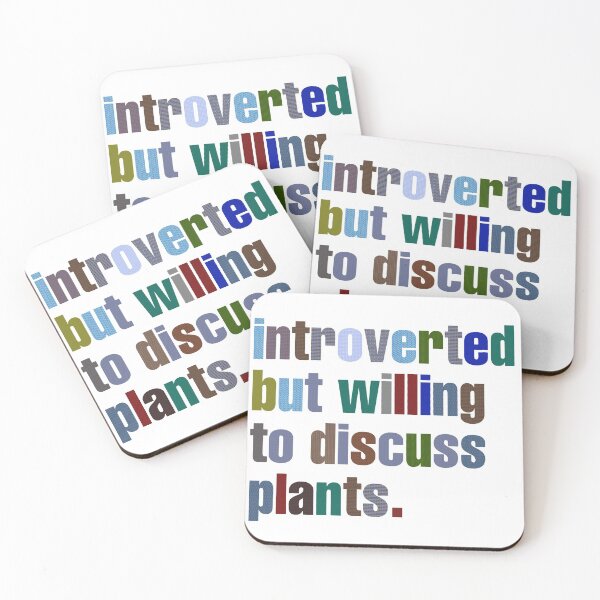 Item preview, Copy of Introverted but willing to discuss plants - colorful letters designed and sold by el000.