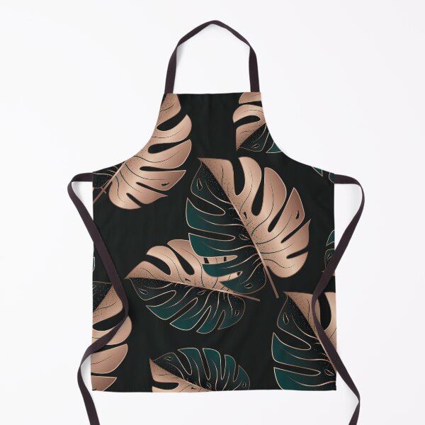 Item preview, Monstera Dark Green and Light Gold Split Leaves Tropical Pattern designed and sold by CynthiaGraphics.