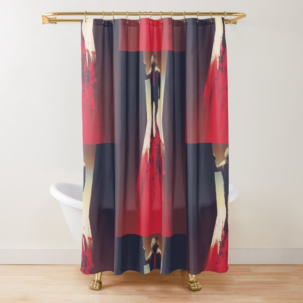 murder mystery artwork Shower Curtain