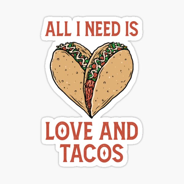 I Love Tacos Stickers Redbubble