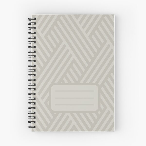 Item preview, Light Brown Spiral Book with Name Slip (Light Brown Spiral Notebook with Name Slip) with line pattern designed and sold by Mushrankhan.