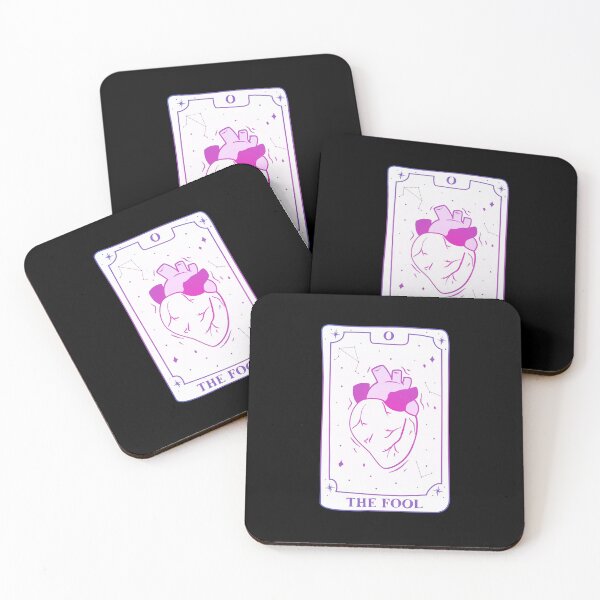 Item preview, The Fool Tarot Card In Pink Pastel With Anatomical Heart designed and sold by RKSDesigns.