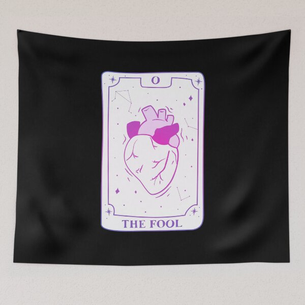 Item preview, The Fool Tarot Card In Pink Pastel With Anatomical Heart designed and sold by RKSDesigns.
