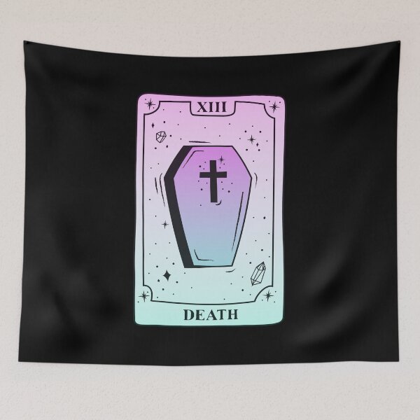 Item preview, Death Tarot Card In Pink Pastel With Coffin designed and sold by RKSDesigns.