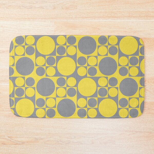 Item preview, Simple pattern with circles on square tiles in yellow and gray designed and sold by acidmit.