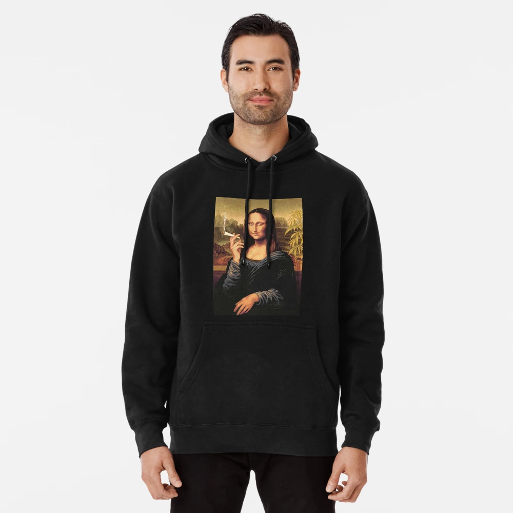 Mona Lisa Smoking a Joint | Pullover Hoodie