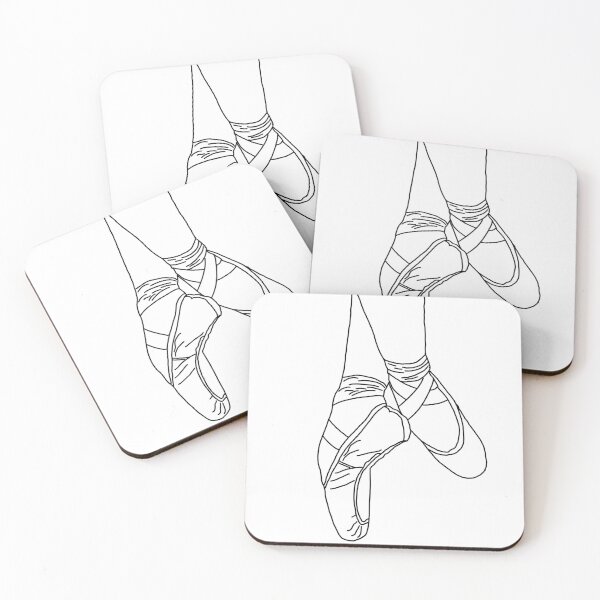 Aperçu de l'œuvre Pointe de ballet élégante noir et blanc créée et vendue par adesignworld.