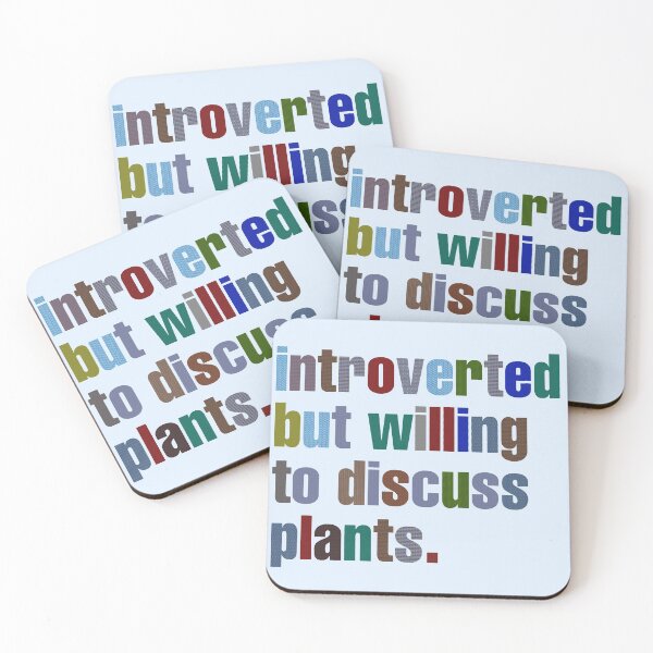 Item preview, Introverted but willing to discuss plants - colorful letters designed and sold by el000.