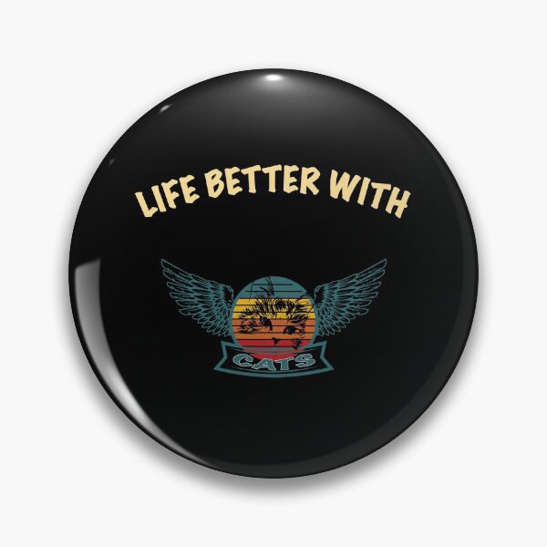 Item preview, Life is better with CATS Gift for her or him - Digital Illustration designed and sold by OMCreative.
