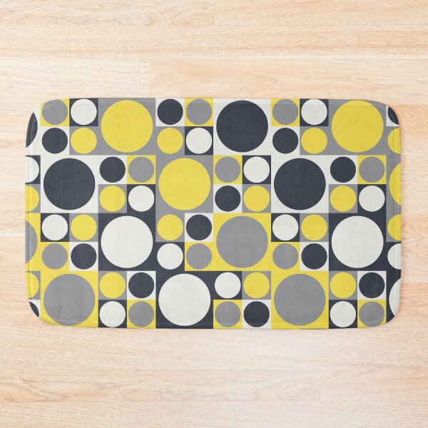 Item preview, Simple ornament with circles on a square tiles in yellow and gray color palette variations designed and sold by acidmit.