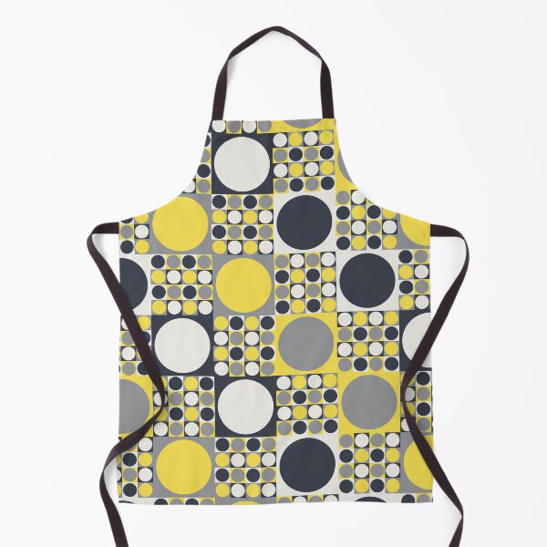 Item preview, Circles on a square tiles in a minimal ornament in yellow and gray color palette variations designed and sold by acidmit.
