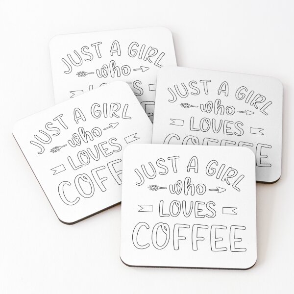 Item preview, Just a girl who loves coffee designed and sold by Catsloversdotme.