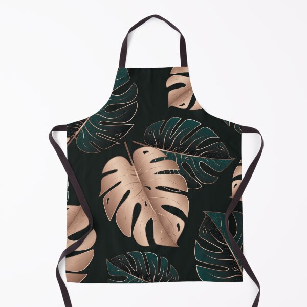 Item preview, Monstera Dark Green and Light Gold Leaves Tropical Pattern designed and sold by CynthiaGraphics.