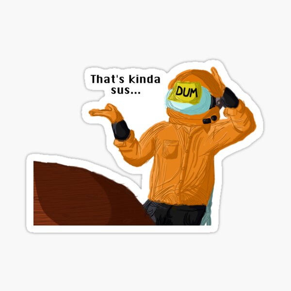HD Orange Among Us Mini Crewmate Baby Sus Sticky Note Hat PNG