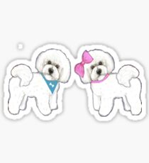 Bichon Frise Love, Dog, Bichon, Holiday gift, Christmas gift, Sticker