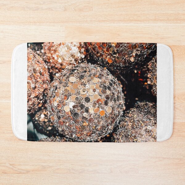 Item preview, gold christmas baubles background designed and sold by franckreporter.
