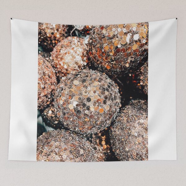 Item preview, gold christmas baubles background designed and sold by franckreporter.