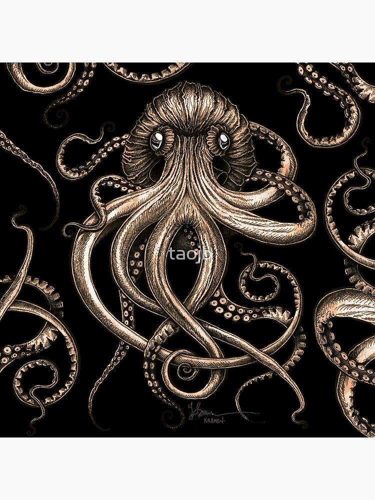 "Bronze Kraken" Clock for Sale by taojb Redbubble