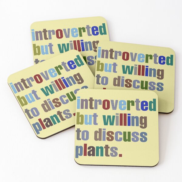 Item preview, Introverted but willing to discuss plants - colorful letters designed and sold by el000.