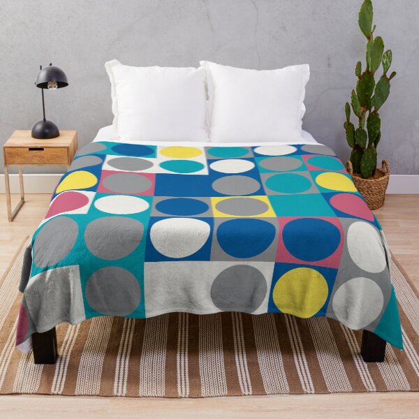 Item preview, Abstract mosaic with circles on a square tiles in random yellow and gray color palette variation designed and sold by acidmit.