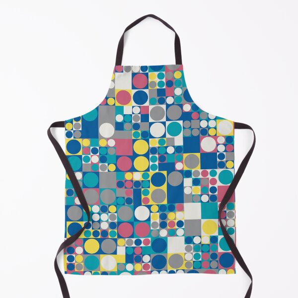 Item preview, Circles on a square tiles in an abstract mosaic in random yellow and gray color palette variations designed and sold by acidmit.