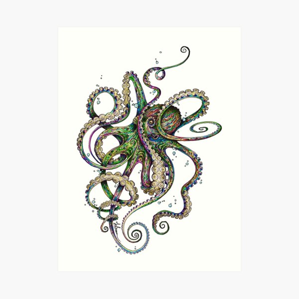 Octopsychedelia Art Print