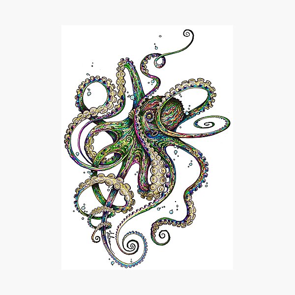 Octopsychedelia Photographic Print