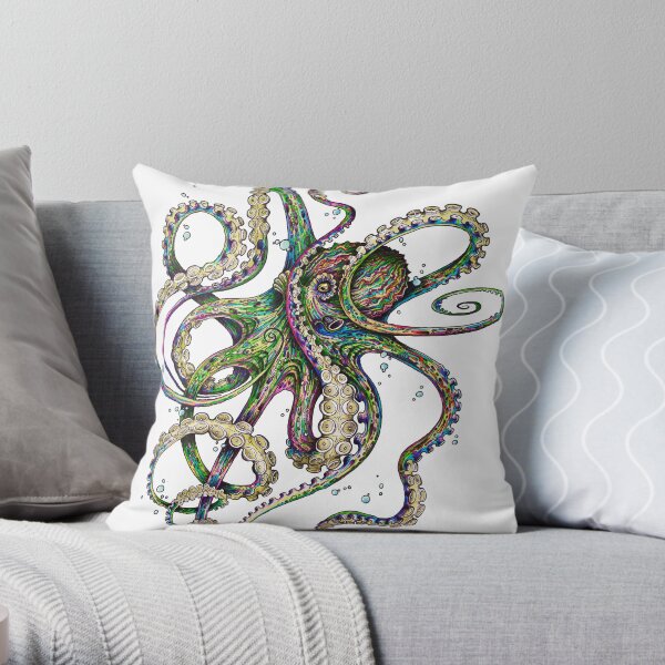 Octopsychédélie Coussin