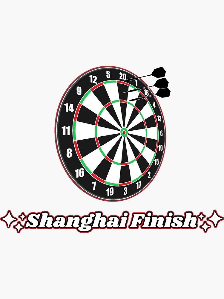 Dart Shanghai Finish Darts WM 180 Allypally 120' Sticker by