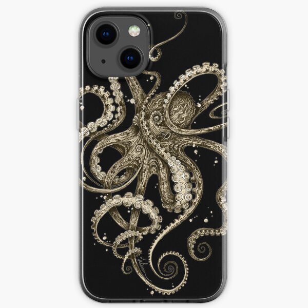 Octopsychedelia Sepia iPhone Soft Case